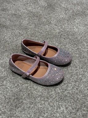Girls' Sparkle Mary Jane Flats in Light pink